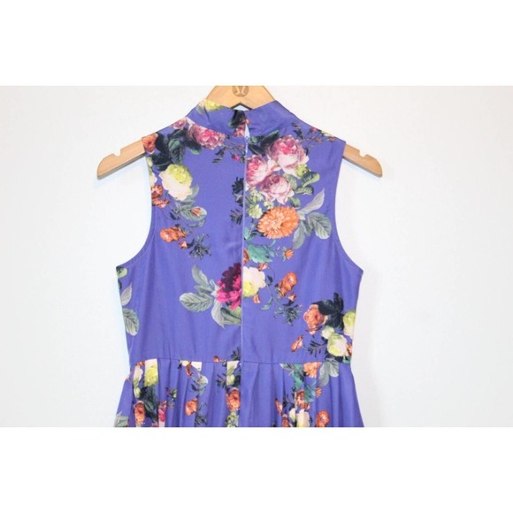 ✨2/$20 ModCloth Bea & Dot Floral Fit Flare Dress Lay of the Landscape XS H14784 - Picture 6 of 11